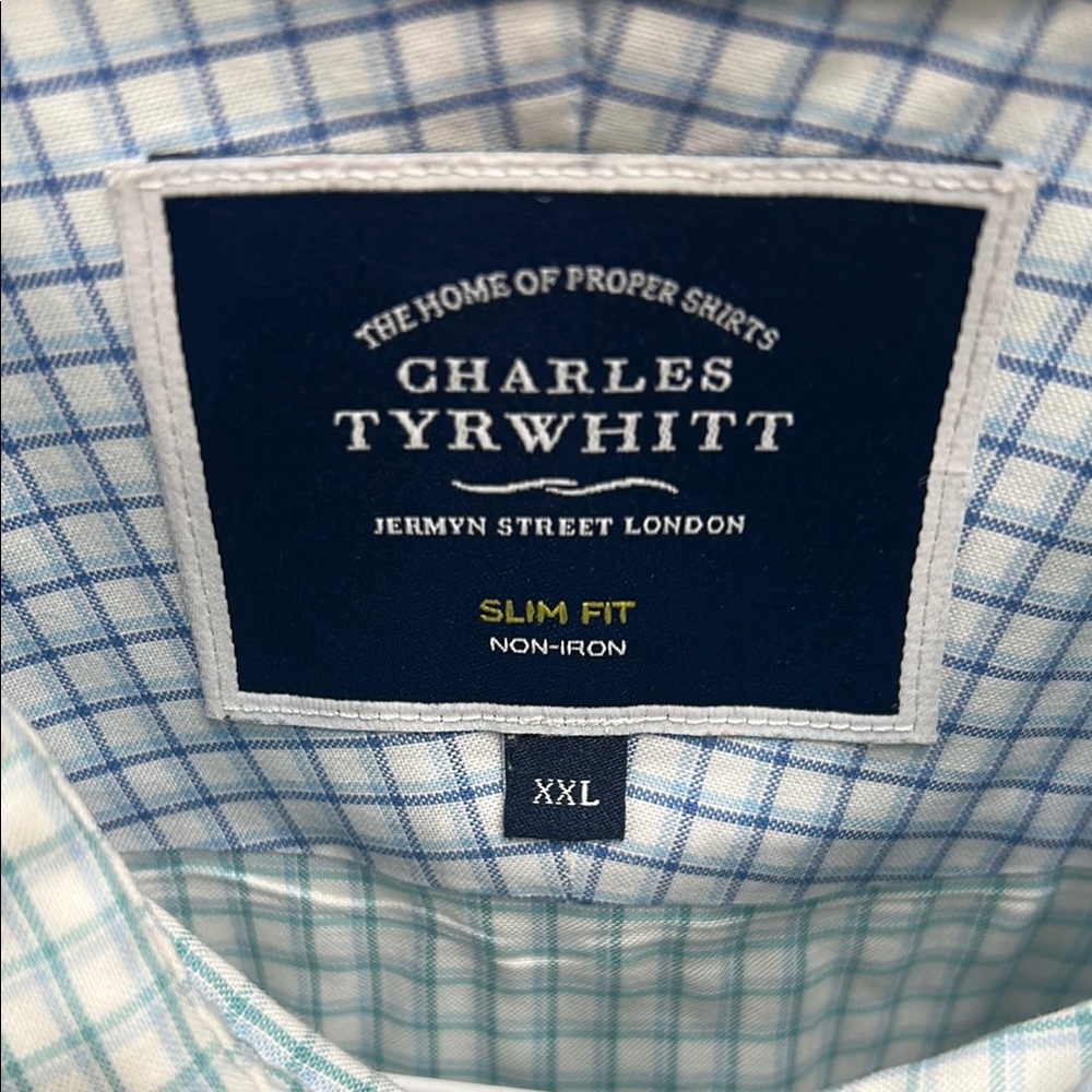 Xxl Blue Checkered Men's Shirt - Picture 2 of 4